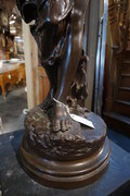 Impressive bronze statue signed Laporte 19th Century