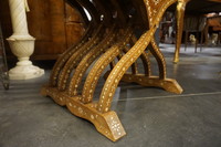 Italian inlaid Savonarola chair 19th Century