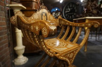 Italian inlaid Savonarola chair 19th Century