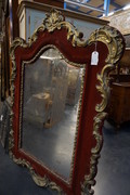 Italian mirror with laton copper ornaments 19th Century