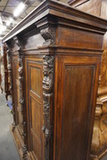 Italian walnut 2 door cabinet Around 1900