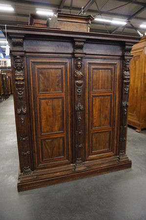 Italian walnut 2 door cabinet