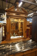 Italian walnut 8 piece bedroom set Around 1900