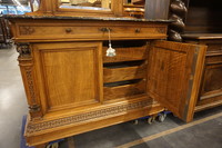 Italian walnut 8 piece bedroom set Around 1900