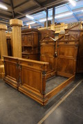 Italian walnut 8 piece bedroom set Around 1900