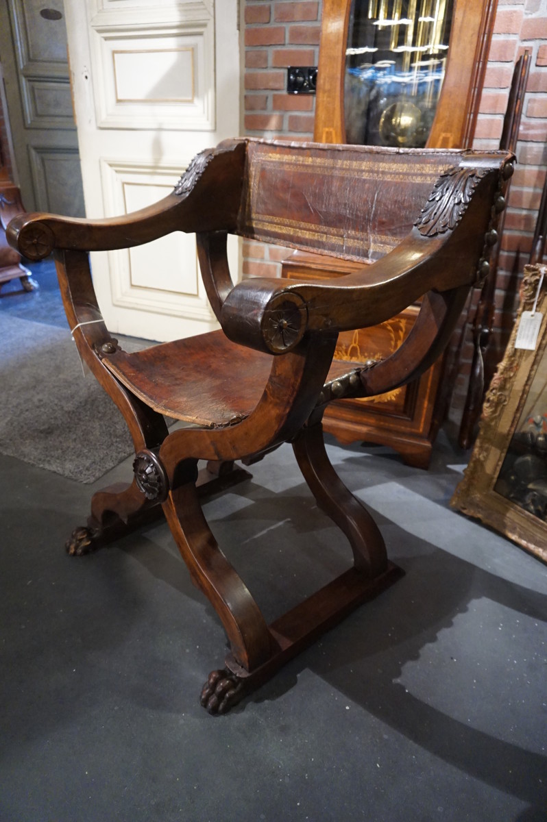 Italian walnut armchair