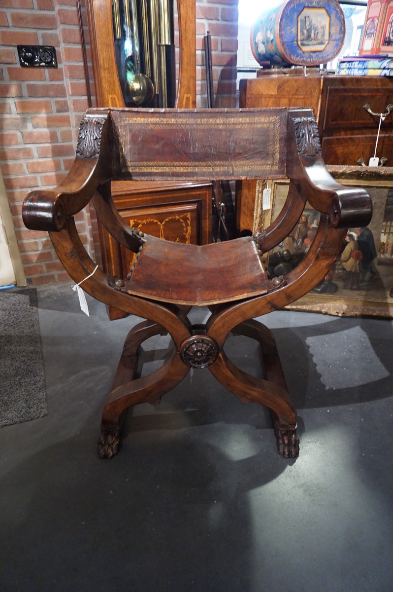 Italian walnut armchair