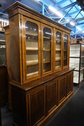 Italian walnut bookcase Mid 20th Century