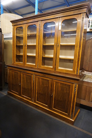 Italian walnut bookcase