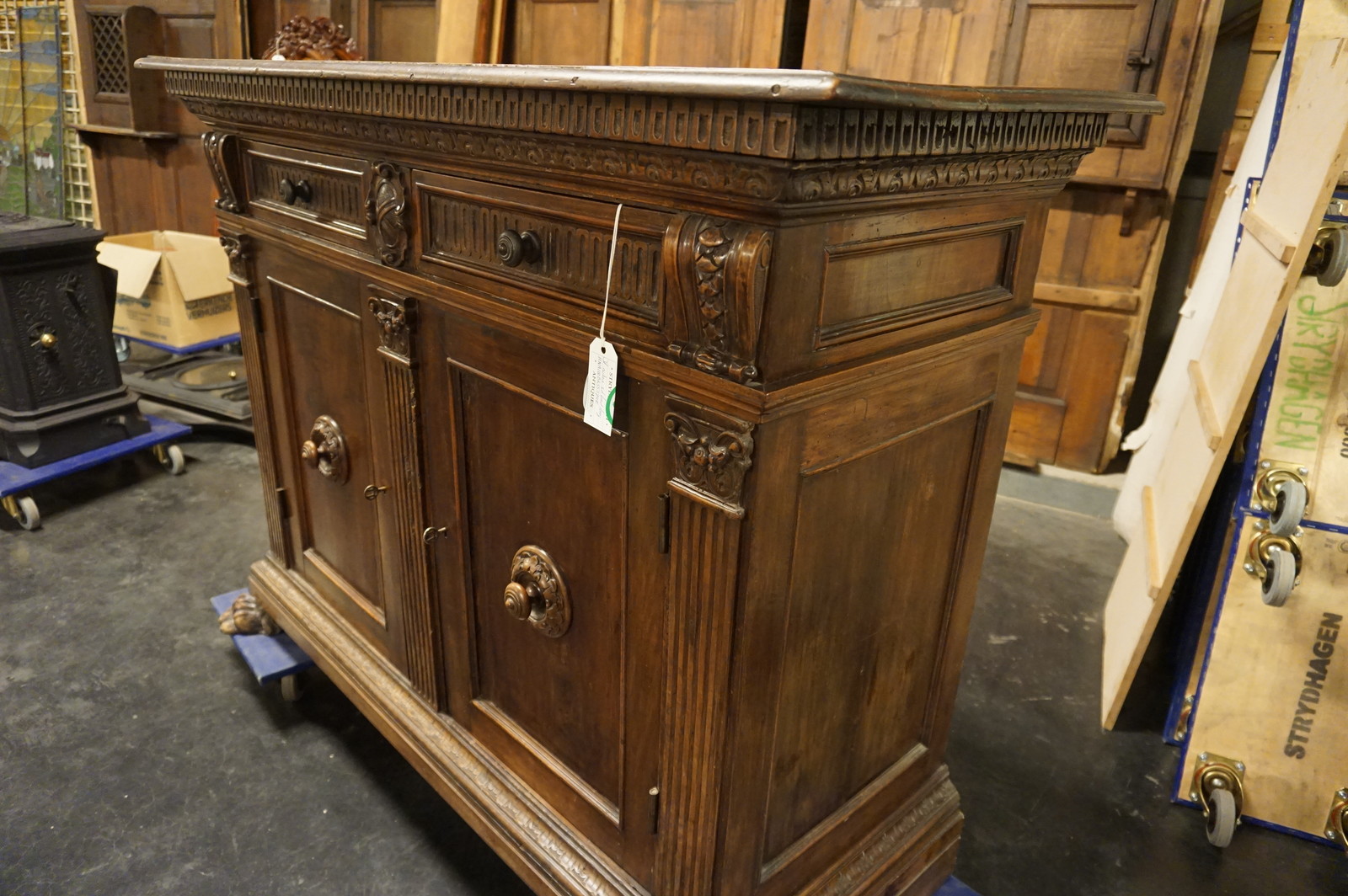 Italian walnut cabinet