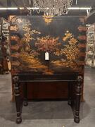 Japanese 18th century Lacquered Treasure Cabinet on stand, 92x51x142h cm