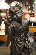 Japanese bronze statue Around 1900