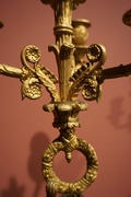 Late Empire style Pair of candelabras in gilded bronze, France Early 19th Century