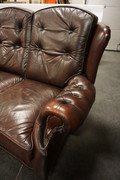 Leather 2 piece sofa set 2nd half 20th century