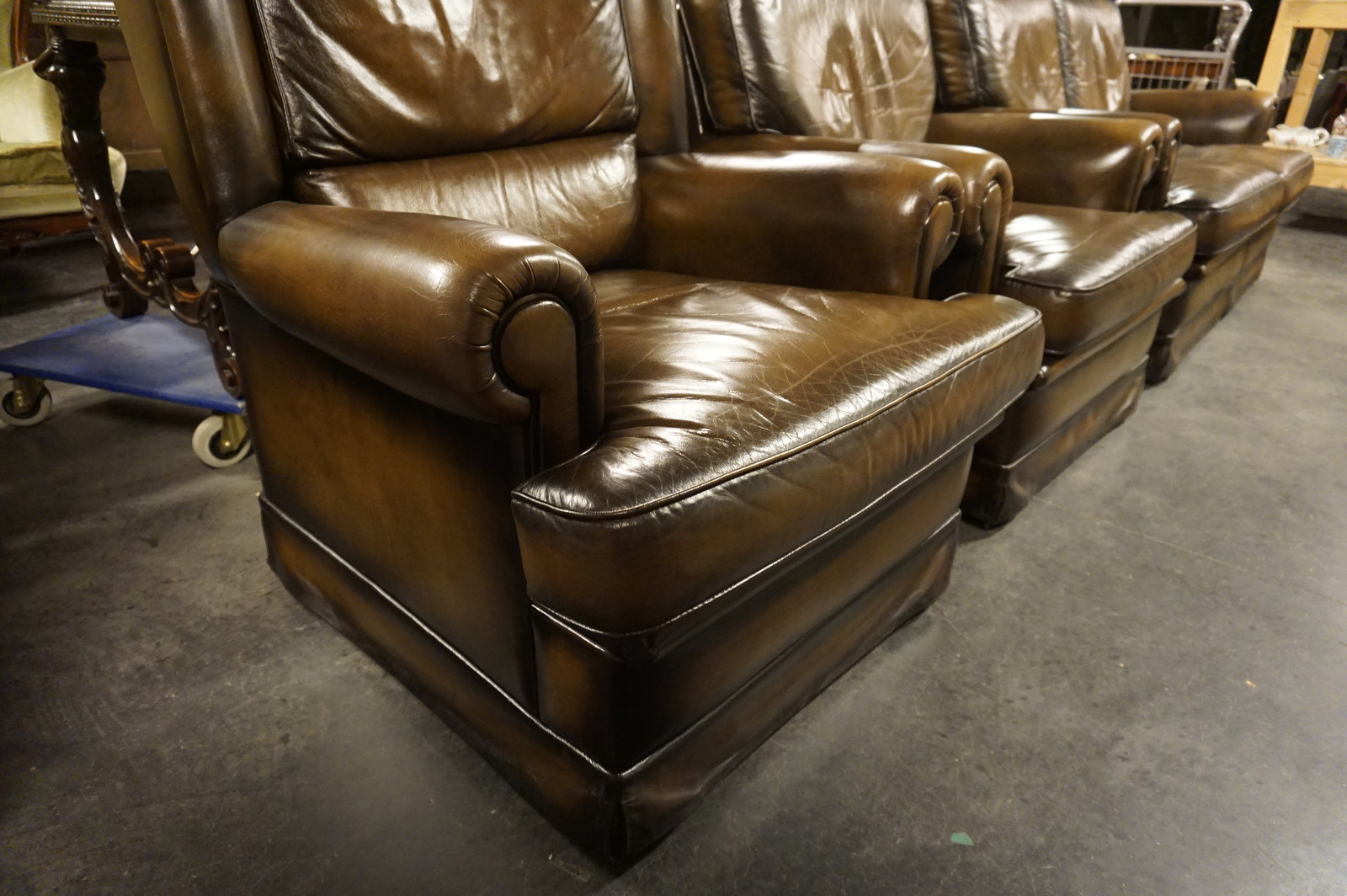 Leather 3 piece sofa set