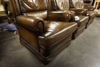 Leather 3 piece sofa set 2nd half 20th century