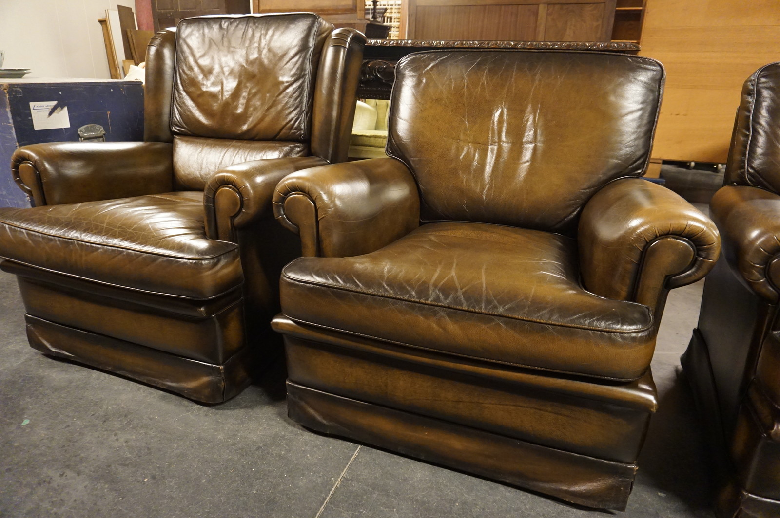 Leather 3 piece sofa set