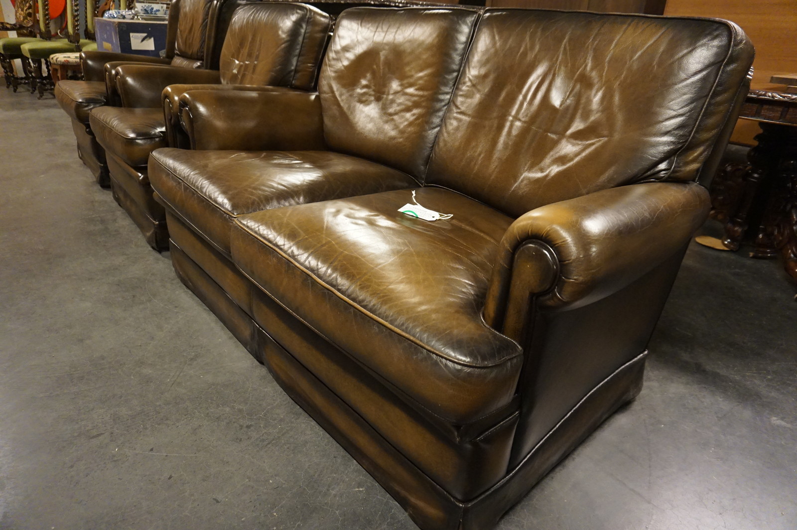 Leather 3 piece sofa set