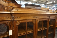 Liege style bookcase in oak, Belgium 19th century