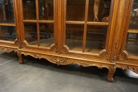 Liege style bookcase in oak, Belgium 19th century