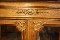 Liege style bookcase in oak, Belgium 19th century