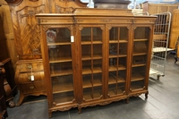 Liege style bookcase in oak, Belgium 19th century