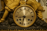 Louis Philippe style Clock in gilded bronze, France 19th century