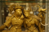 Louis Philippe style Clock in gilded bronze, France 19th century