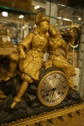 Louis Philippe style Clock in gilded bronze, France 19th century
