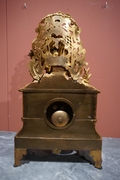 Louis Philippe style Clock in gilded bronze, France Mid 19th C.