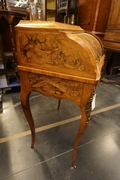 Louis XV style Marquetry desk in walnut, France 19th century