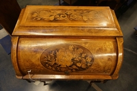 Louis XV style Marquetry desk in walnut, France 19th century