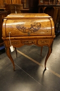 Louis XV style Marquetry desk in walnut, France 19th century