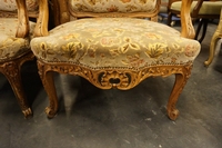 Louis XV style Pair of armchairs in walnut around 1900