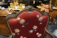 Louis XV style Pair of armchairs in walnut 19th century