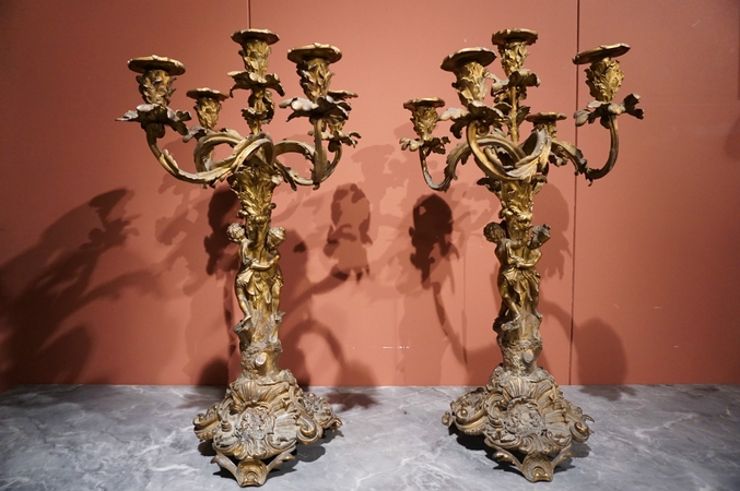 Louis XV Pair of candelabras
