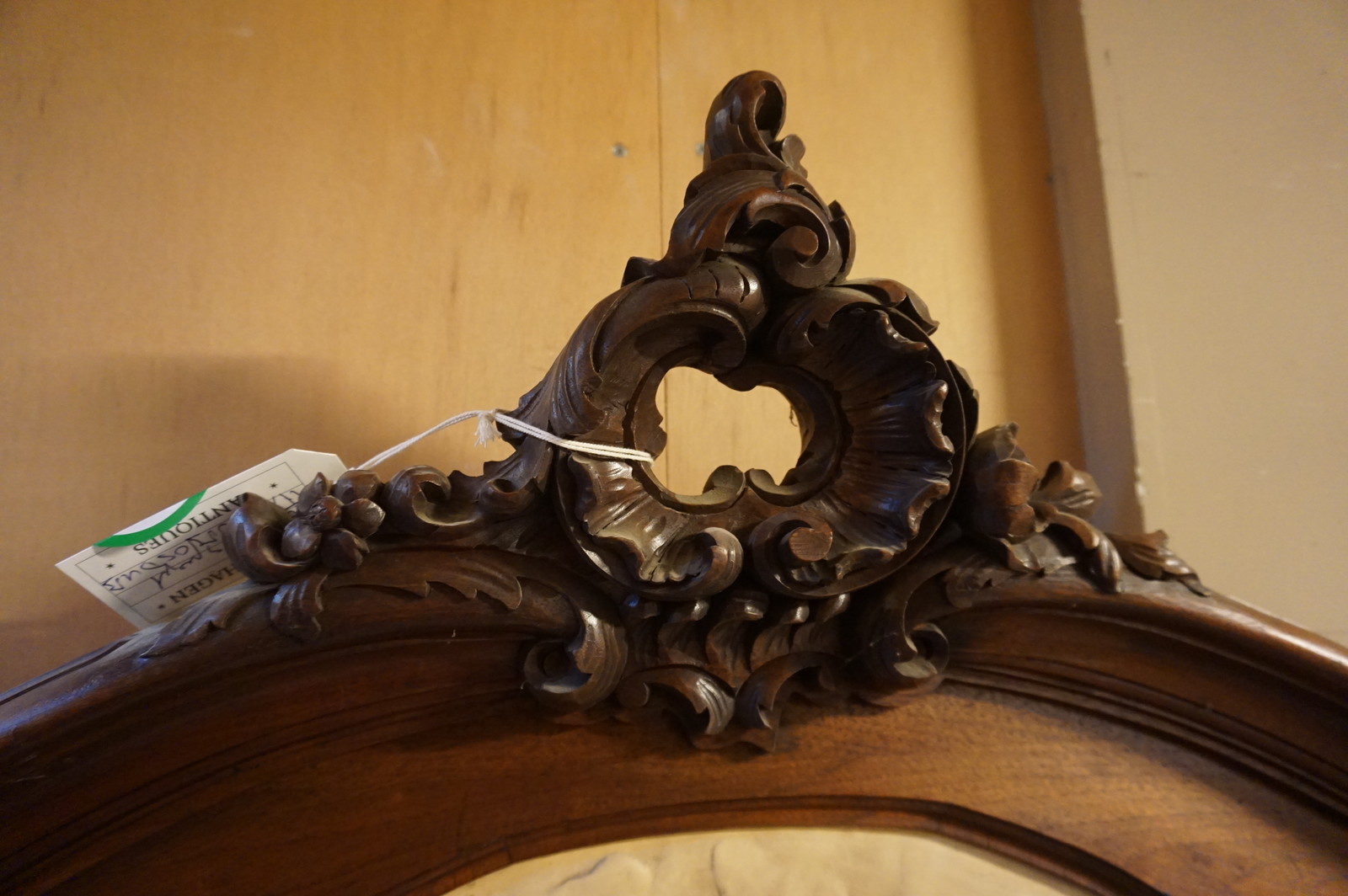 Louis XV style mirror in walnut frame