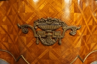Louis XV style Vitrine in satinwood, Italy mid 20th C.