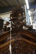 Louis XV style Vitrine in walnut, France 19th century