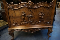 Louis XV style Vitrine in walnut, France 19th century