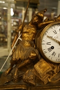 Louis XVI style Clock in gilded bronze, France 2nd half 18th C.