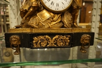 Louis XVI style Clock in gilded bronze, France 2nd half 18th C.