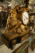 Louis XVI style Clock in gilded bronze, France 2nd half 18th C.