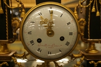 Louis XVI style Clock in marble and bronze, France 2nd half 18th C.