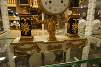 Louis XVI style Clock in marble and bronze, France 2nd half 18th C.