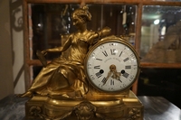 Louis XVI style clock in gilded bronze, France 18th century