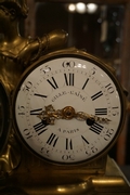 Louis XVI style clock in gilded bronze, France 18th century