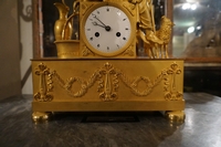 Louis XVI style clock in gilded bronze, France 18th century