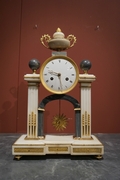 Louis XVI style Clock in marble, France last part 18th C.