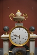 Louis XVI style Clock in marble, France last part 18th C.